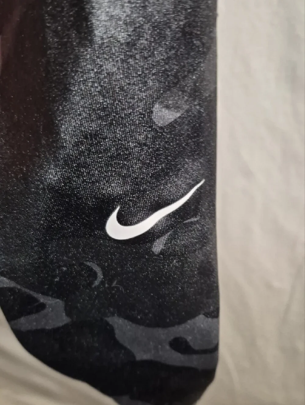 Nike Black & Gray Camo High-Rise Leggings